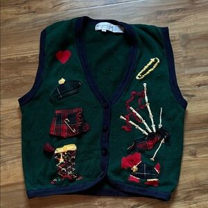 Vintage 90’s Eagle Eye Scottish sweater vest